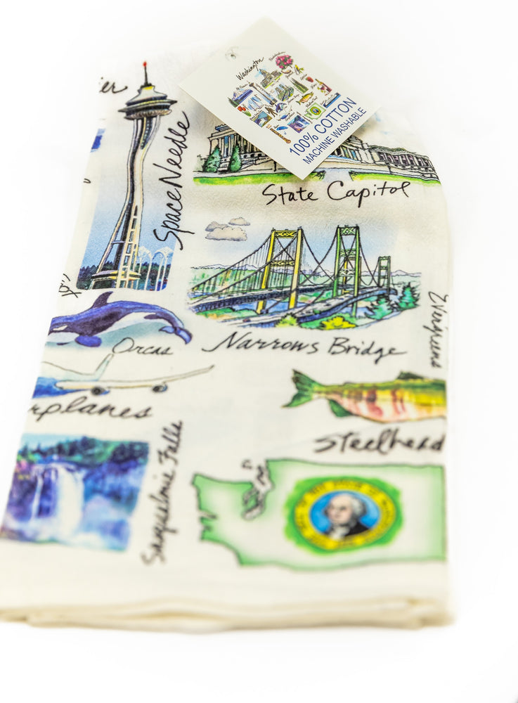 Washington Icons Tea Towel