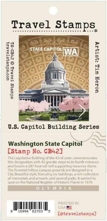 Washington State Capitol travel stamp