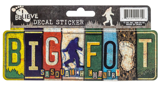 Bigfoot License Plate Sticker