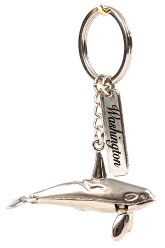 Orca Metal Key Chain